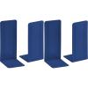 Acrimet Metal Bookends, Jumbo Size 9″ H x 4″ W x 4-1/2″ D, Non-Skid Book Stand for Shelves, Heavy Duty Book Stopper, Deep Blue, 1 Pair (Pack of 2)(9″ H x 4″ W x 4.5″ D (Pack of 2))