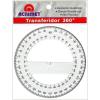 Acrimet 360º Degree Protractor Premium (12cm Diameter) (Clear Crystal Color) (6 Pack)