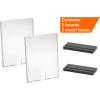 Acrimet Tabletop Sign Holder Display 9 1/8″ x 12 1/2″ (with Base) (A4 – Letter Size) (2 Pack) (Clear Crystal Color)