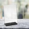 Acrimet Tabletop Sign Holder Display 9 1/8″ x 12 1/2″ (with Base) (A4 – Letter Size) (2 Pack) (Clear Crystal Color)
