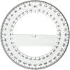 Acrimet 360º Degree Protractor Premium (12cm Diameter) (Clear Crystal Color) (6 Pack)