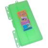 Acrimet Pencil Pouch for Binder, Plastic Pencil Case, Storage Supplies and Small Things (Green Color)