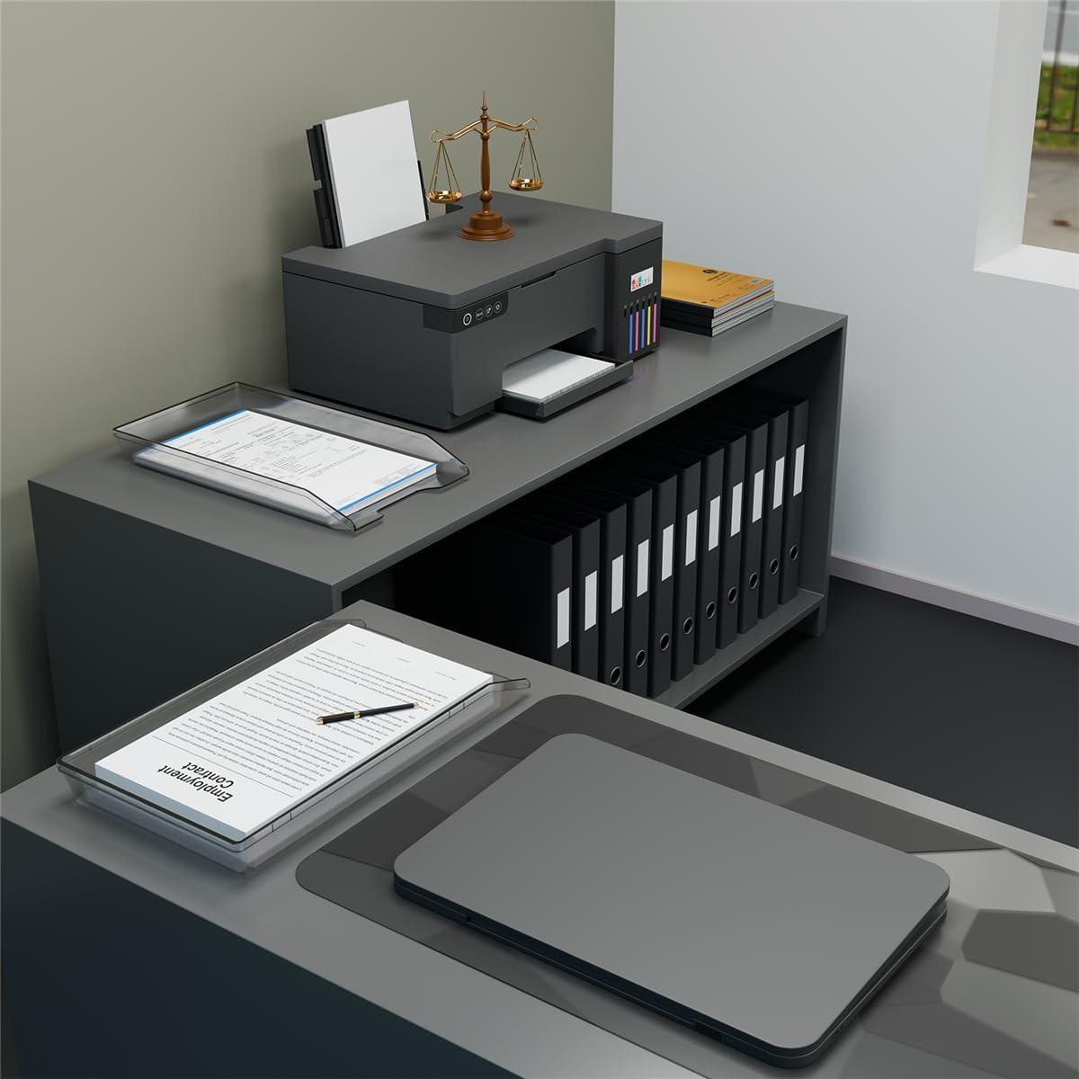 image:imageAcrimet Legal Size Paper Tray Made in USA Plastic Desk File Organizer FrontLoad Document Tray for Office Home and School Clear Crystal