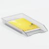 Acrimet Legal Size Paper Tray, Made in USA, Plastic Desk File Organizer, Front-Load Document Tray for Office, Home and School, Clear Crystal