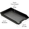 Acrimet Legal Size Paper Tray, Made in USA, Plastic Desk File Organizer, Front-Load Document Tray for Office, Home and School, Black